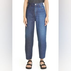 FRAME Denim Ultra High Rise Barrel Jeans In Indigo Combo Sz 25